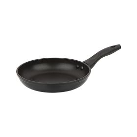 8" Non-Stick Aluminum Skillet Black Dishwasher Safe (Color: BLACK)